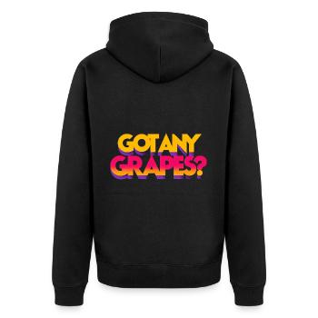 Got Any Grapes 5 - Unisex Premium Organic Zip Hoodie - black - Back - Nico (187cm)
