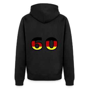 Maillot Allemagne numéro 60 - Veste à capuche bio Premium Unisexe - noir - Dos - Nico (187cm)