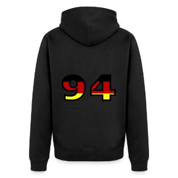 94 Numéro Allemagne Jersey - Veste à capuche bio Premium Unisexe - noir - Dos - Nico (187cm)