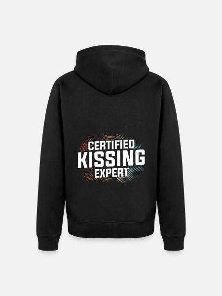 Professional Kisser - Unisex Premium Bio Zip Hoodie - Schwarz