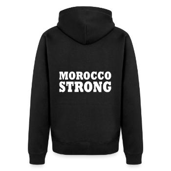Morocco strong - Veste à capuche bio Premium Unisexe - noir - Dos - Nico (187cm)