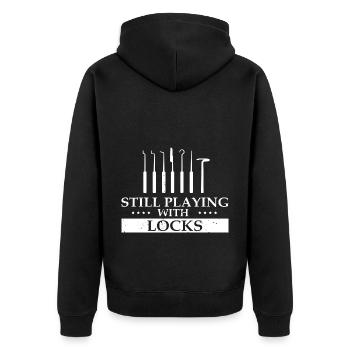 Lockpicking Expert Déverrouillage Service Lock Papa - Veste à capuche bio Premium Unisexe - noir - Dos - Nico (187cm)