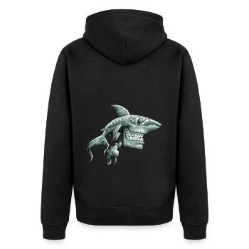 Requin Gobelin - Veste à capuche bio Premium Unisexe - noir - Dos - Nico (187cm)