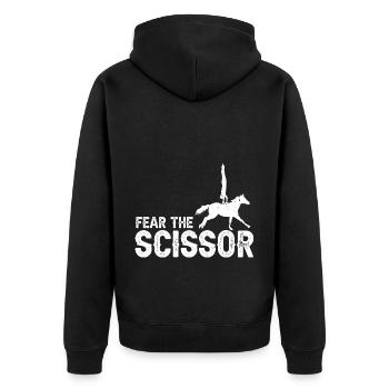 Conception acrobatique de voûte et cheval équestre - Veste à capuche bio Premium Unisexe - noir - Dos - Nico (187cm)