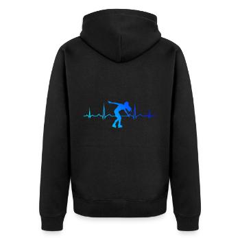 Roller Roller Patins Rollschuhlaufen - Veste à capuche bio Premium Unisexe - noir - Dos - Nico (187cm)