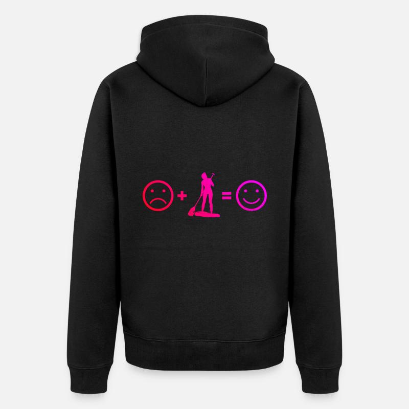 Standup Paddle Herren Standup Paddleboard - Unisex Premium Bio Zip Hoodie - Schwarz