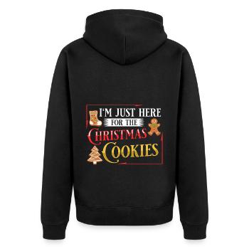 Christmas Cookies Biscuit Baking Christmas biscuits - Unisex Premium Organic Zip Hoodie - black - Back - Nico (187cm)