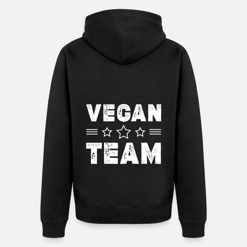 Équipe végétalienne - Veste à capuche bio Premium Unisexe - noir