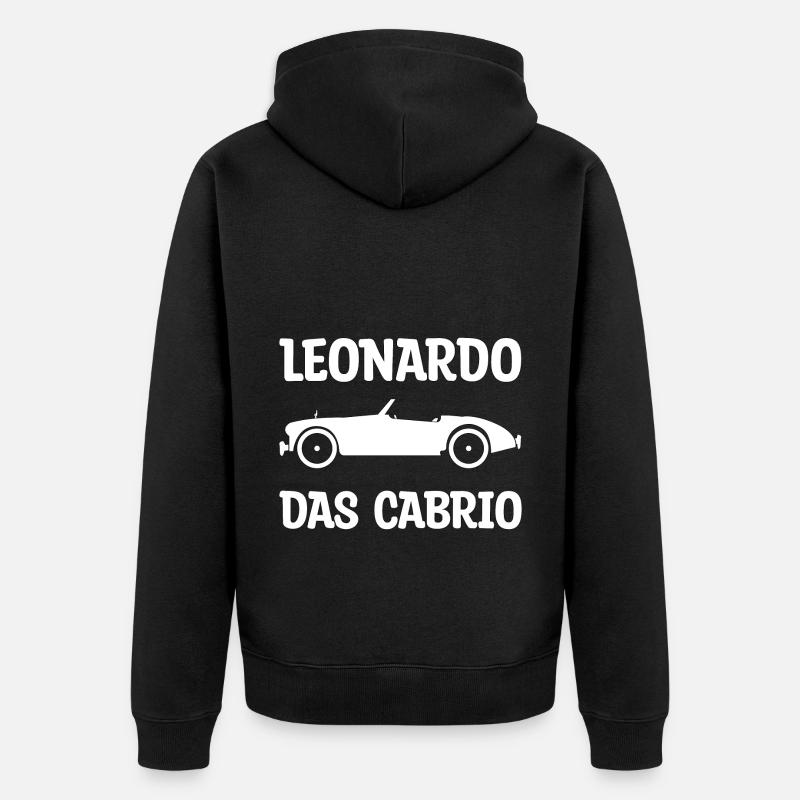 Leonardo das Caprio Geschenk - Unisex Premium Bio Zip Hoodie - Schwarz