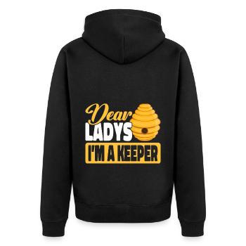 Beekeepers Bees Honey bees Beekeeping - Unisex Premium Organic Zip Hoodie - black - Back - Nico (187cm)