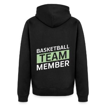 Équipe de basket-ball - Veste à capuche bio Premium Unisexe - noir - Dos - Nico (187cm)