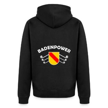 Notre patrie Badnerland - Veste à capuche bio Premium Unisexe - noir - Dos - Nico (187cm)
