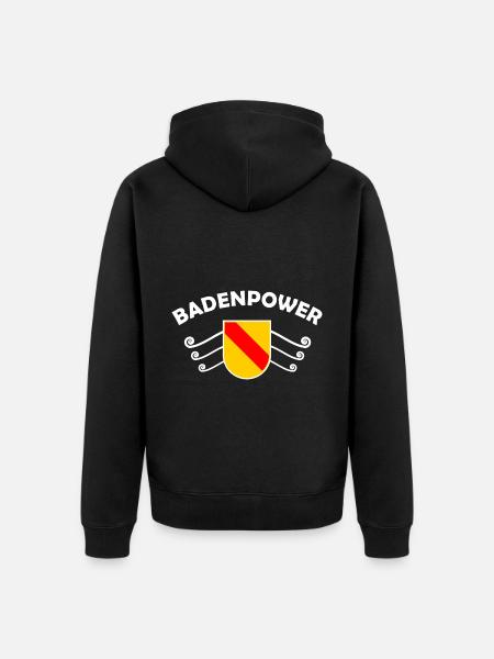 Our homeland Badnerland - Unisex Premium Organic Zip Hoodie - black
