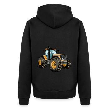 Symbole du tracteur - Veste à capuche bio Premium Unisexe - noir - Dos - Nico (187cm)