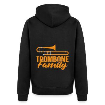 Trombone - Veste à capuche bio Premium Unisexe - noir - Dos - Nico (187cm)