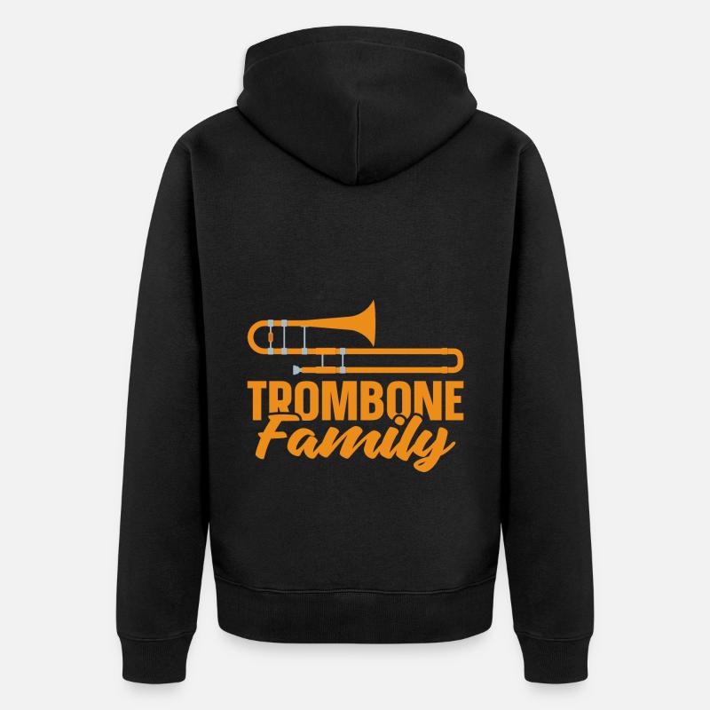 Trombone - Veste à capuche bio Premium Unisexe - noir