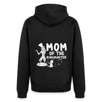 Circus Birthday Party Mama Theme Ringmaster - Unisex Premium Organic Zip Hoodie - black - Back - Nico (187cm)