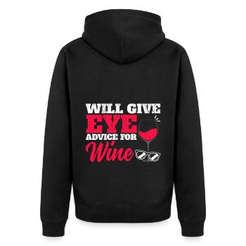 Devient consultation oculaire pour opticien optométriste en vin - Veste à capuche bio Premium Unisexe - noir - Dos - Nico (187cm)