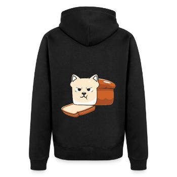 Halloween Katze Hexe - Unisex Premium Bio Zip Hoodie - Schwarz - Hinten - Nico (187cm)