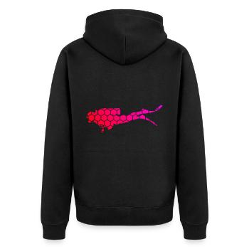 Plongée libre pour hommes Plongeur pour femmes Plongée - Veste à capuche bio Premium Unisexe - noir - Dos - Nico (187cm)