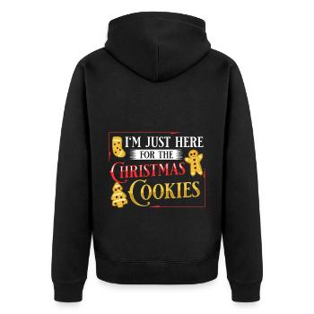 Christmas Cookies Biscuit Baking Christmas biscuits - Unisex Premium Organic Zip Hoodie - black - Back - Nico (187cm)