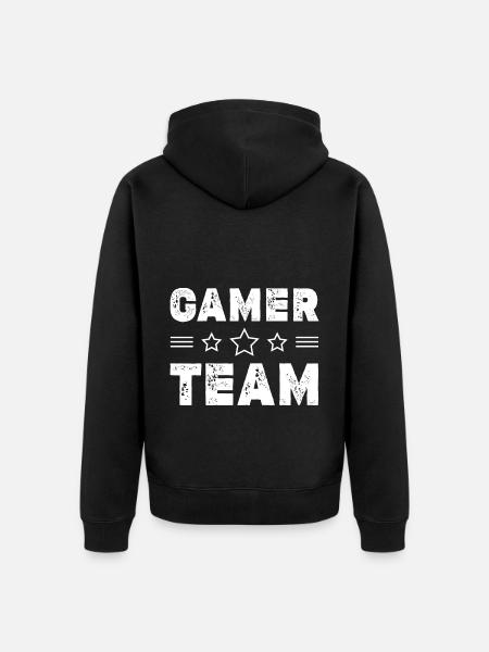 Équipe de joueurs - Veste à capuche bio Premium Unisexe - noir