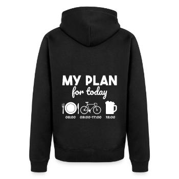 Vélo de route Cadeau cycliste - Veste à capuche bio Premium Unisexe - noir - Dos - Nico (187cm)