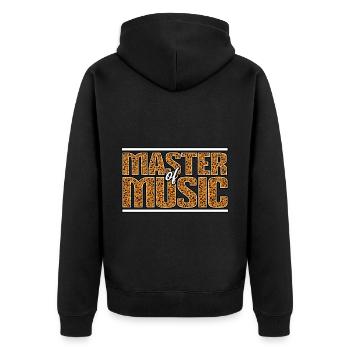 Master of Music - Unisex Premium Organic Zip Hoodie - black - Back - Nico (187cm)
