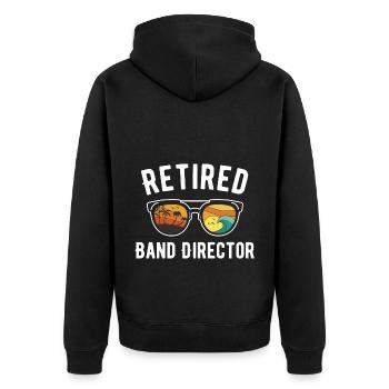 Beach excursion of a retired band director. - Unisex Premium Organic Zip Hoodie - black - Back - Nico (187cm)