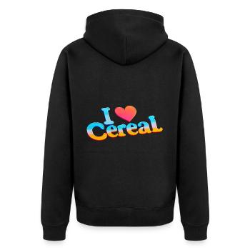 J’adore les céréales 13 - Veste à capuche bio Premium Unisexe - noir - Dos - Nico (187cm)