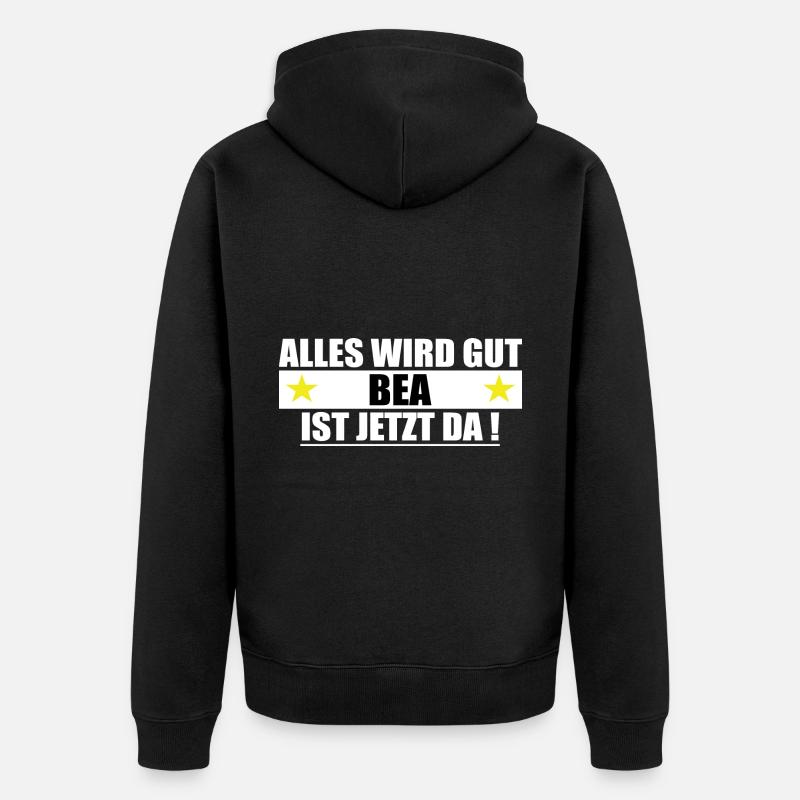 Bea Nom Prénom Anniversaire - Veste à capuche bio Premium Unisexe - noir