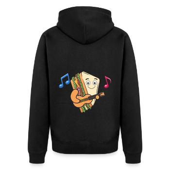 Guitariste Guitare Sandwich Musicien Guitare Essen - Veste à capuche bio Premium Unisexe - noir - Dos - Nico (187cm)
