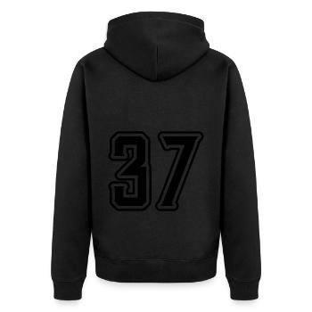Symbole numérique 37 - Veste à capuche bio Premium Unisexe - noir - Dos - Nico (187cm)
