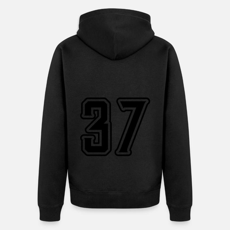 Symbole numérique 37 - Veste à capuche bio Premium Unisexe - noir