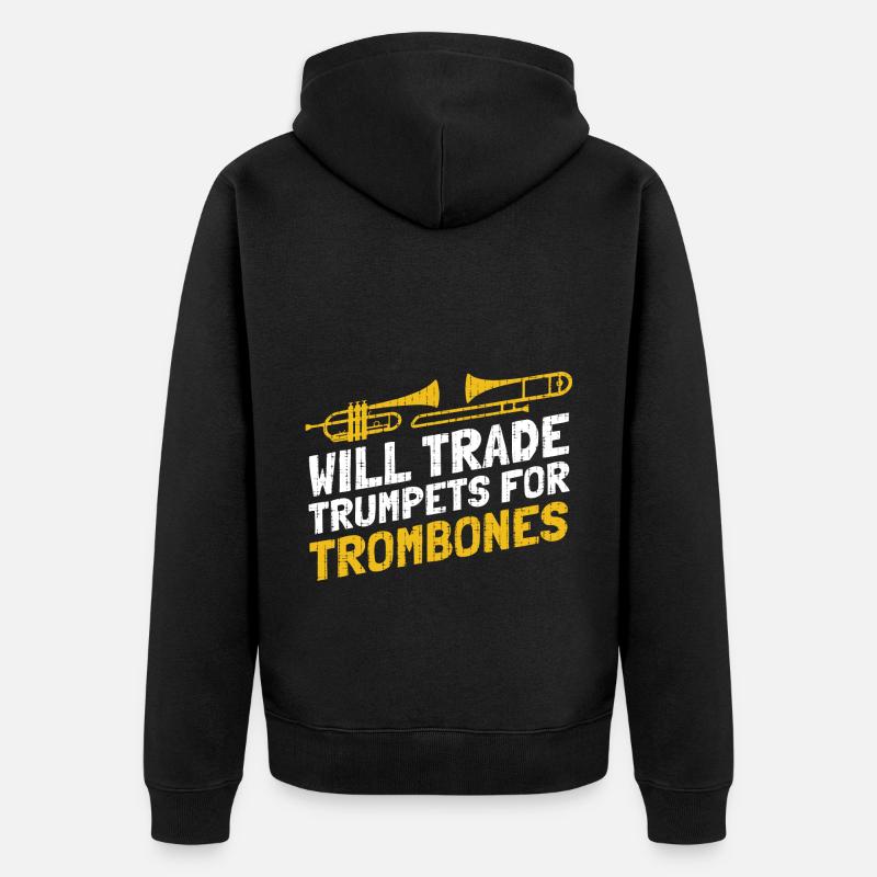 Trombone - Veste à capuche bio Premium Unisexe - noir