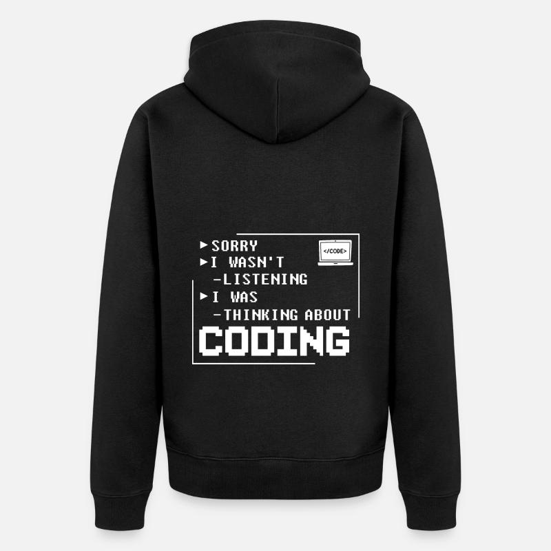 Programmer Programming Computer Developer Pc - Unisex Premium Organic Zip Hoodie - black