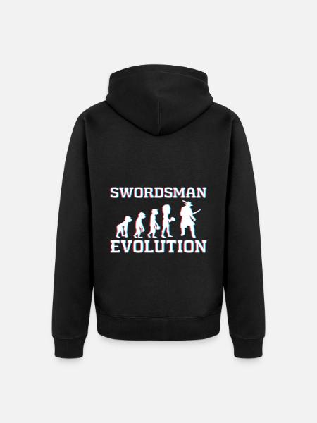 Warrior Kenjutsu Saber Fight - Unisex Premium Organic Zip Hoodie - black