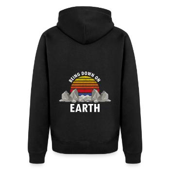 Mineral Collectors and Ores Minerals Fan - Unisex Premium Organic Zip Hoodie - black - Back - Nico (187cm)