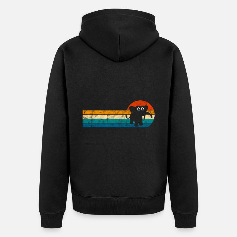 Eléphant éléphant pour enfants - Veste à capuche bio Premium Unisexe - noir
