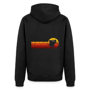 Eléphant éléphant pour enfants - Veste à capuche bio Premium Unisexe - noir - Dos - Nico (187cm)