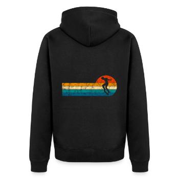 Skateur Skateboard Skateur Skater Skate - Veste à capuche bio Premium Unisexe - noir - Dos - Nico (187cm)