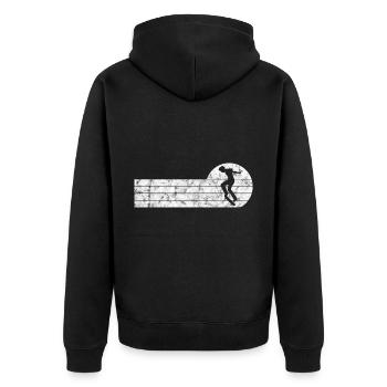 Skateboarder Skateboard Skater Skate Skateing - Veste à capuche bio Premium Unisexe - noir - Dos - Nico (187cm)