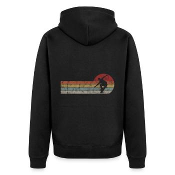 Skateboarder Skateboard Skater Skate Skateing - Veste à capuche bio Premium Unisexe - noir - Dos - Nico (187cm)