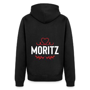 Moritz - Veste à capuche bio Premium Unisexe - noir - Dos - Nico (187cm)