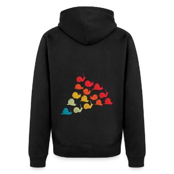 Snail lovers Types of snails owners - Unisex Premium Organic Zip Hoodie - black - Back - Nico (187cm)