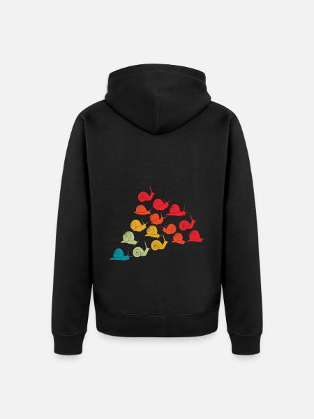 Snail lovers Types of snails owners - Unisex Premium Organic Zip Hoodie - black