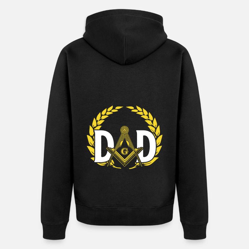Masonic Freemasonry Fraternal - Unisex Premium Bio Zip Hoodie - Schwarz