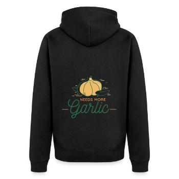 Besoin de plus de gousses d’ail - Veste à capuche bio Premium Unisexe - noir - Dos - Nico (187cm)