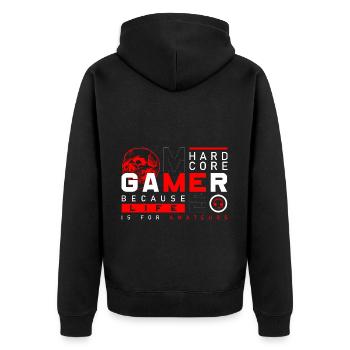 PC Esports Graphics - Unisex Premium Organic Zip Hoodie - black - Back - Nico (187cm)