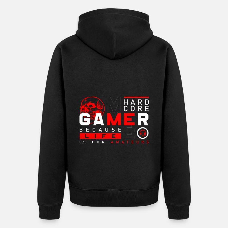 PC E-Sport Grafik - Unisex Premium Bio Zip Hoodie - Schwarz